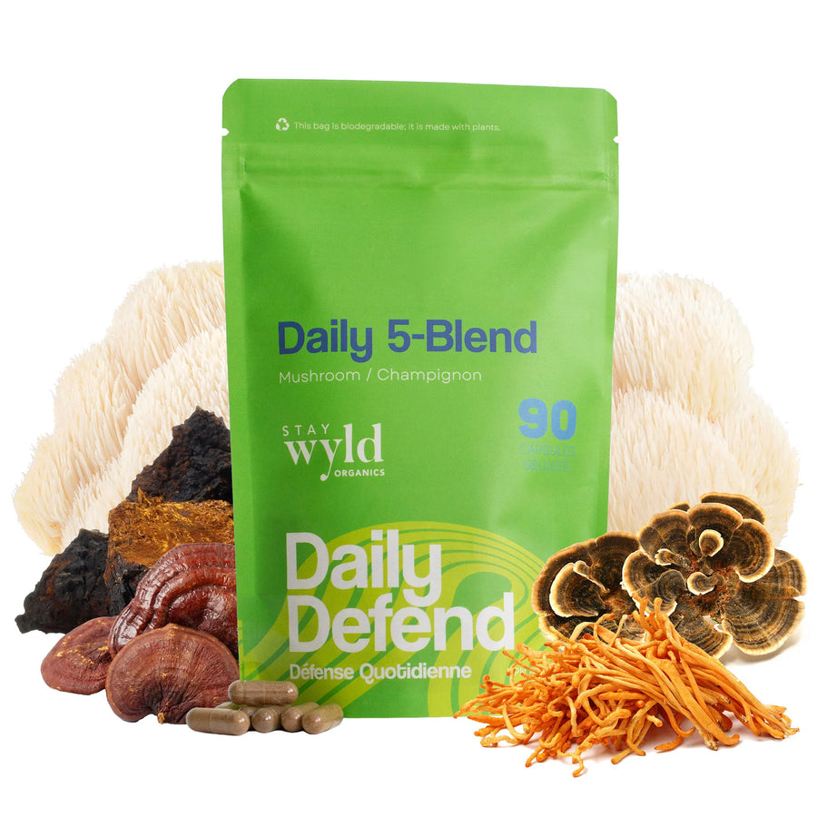 Stay Wyld Organics Ltd - 5-Mushroom Blend (90caps) - Image 1