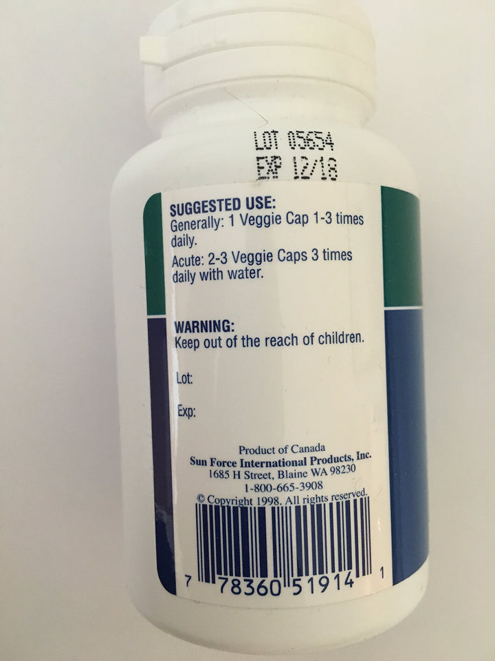 Ingredients list for Sunforce - Oregano Oil (60caps)