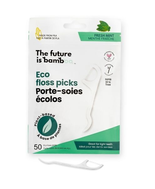 The Future Is Bamboo - Floss Picks - Fresh Mint (50pcs/6pk)  - Image 1