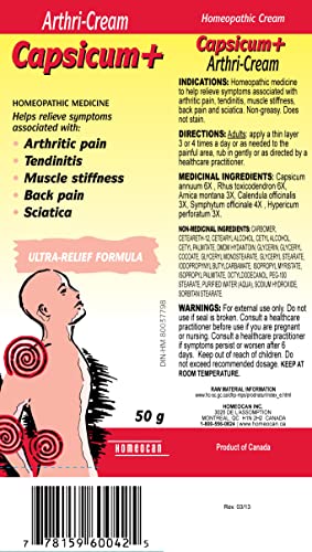 Homeocan - Capsicum+Arthri-Cream, 50g