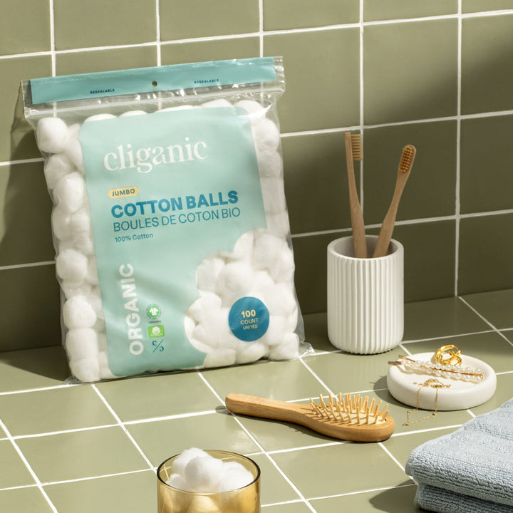 Cliganic - Org Jumbo Cotton Balls, 100ct - Image 5