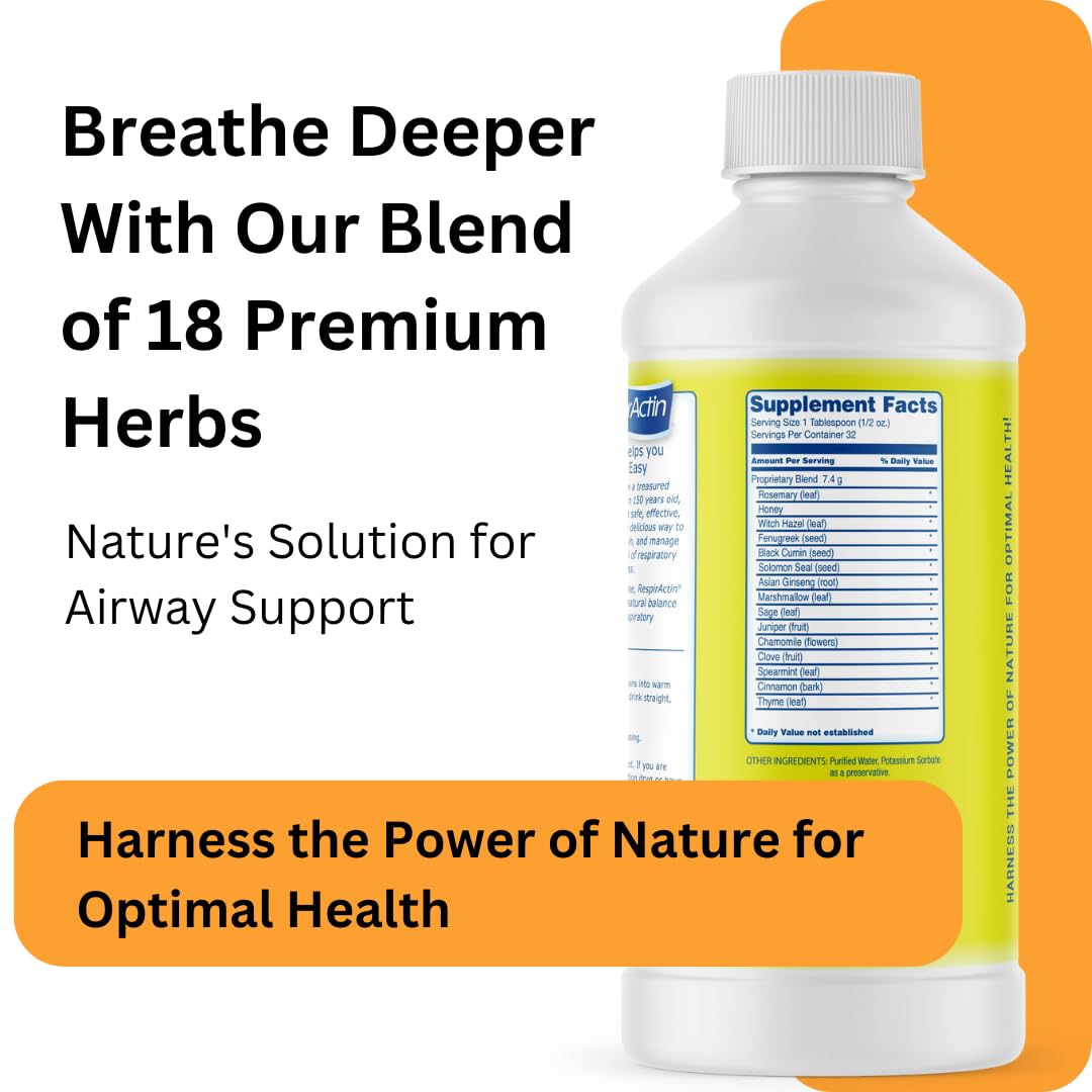 Ingredients list for Sunforce - RespirActin (474ml)