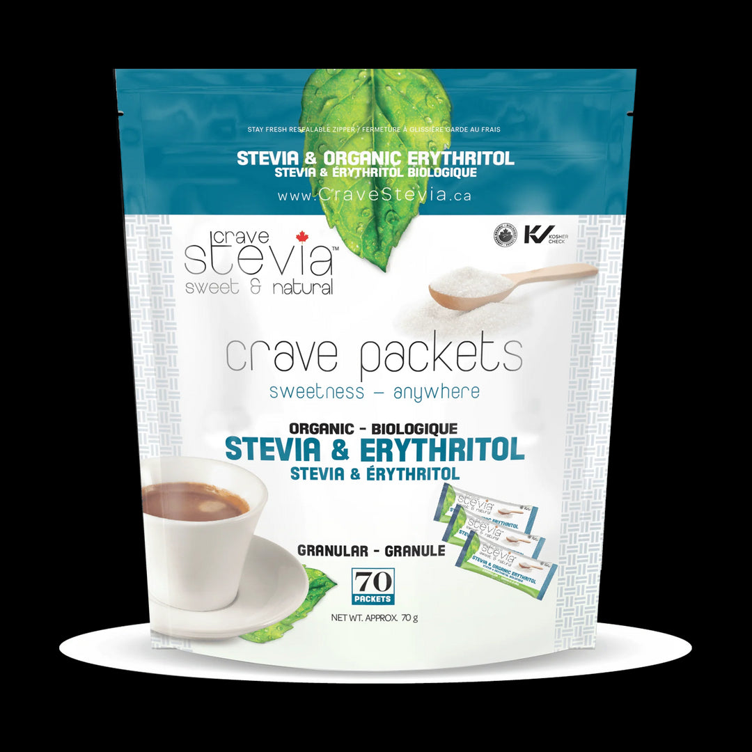 Crave Stevia - Monk Fruit & Erythritol Packets 70Ct - Image 1