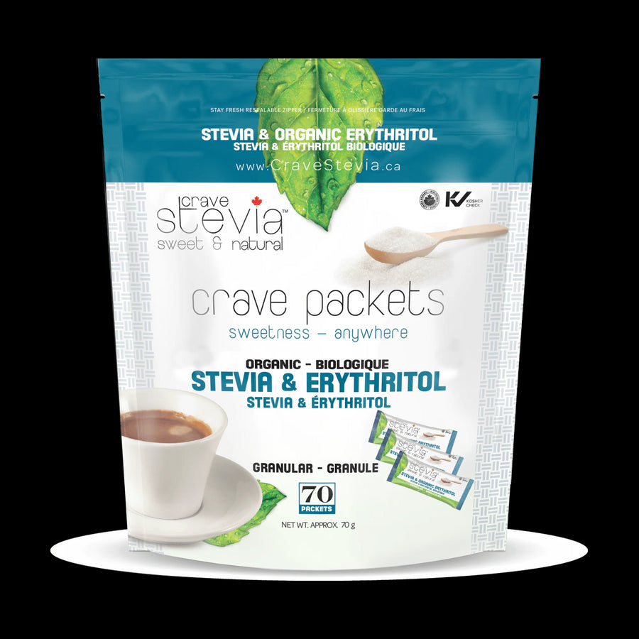 Crave Stevia - Monk Fruit & Erythritol Packets 70Ct - Image 1