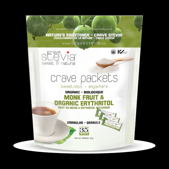 Crave Stevia - Stevia & Erythritol Packets 30Ct - Image 1
