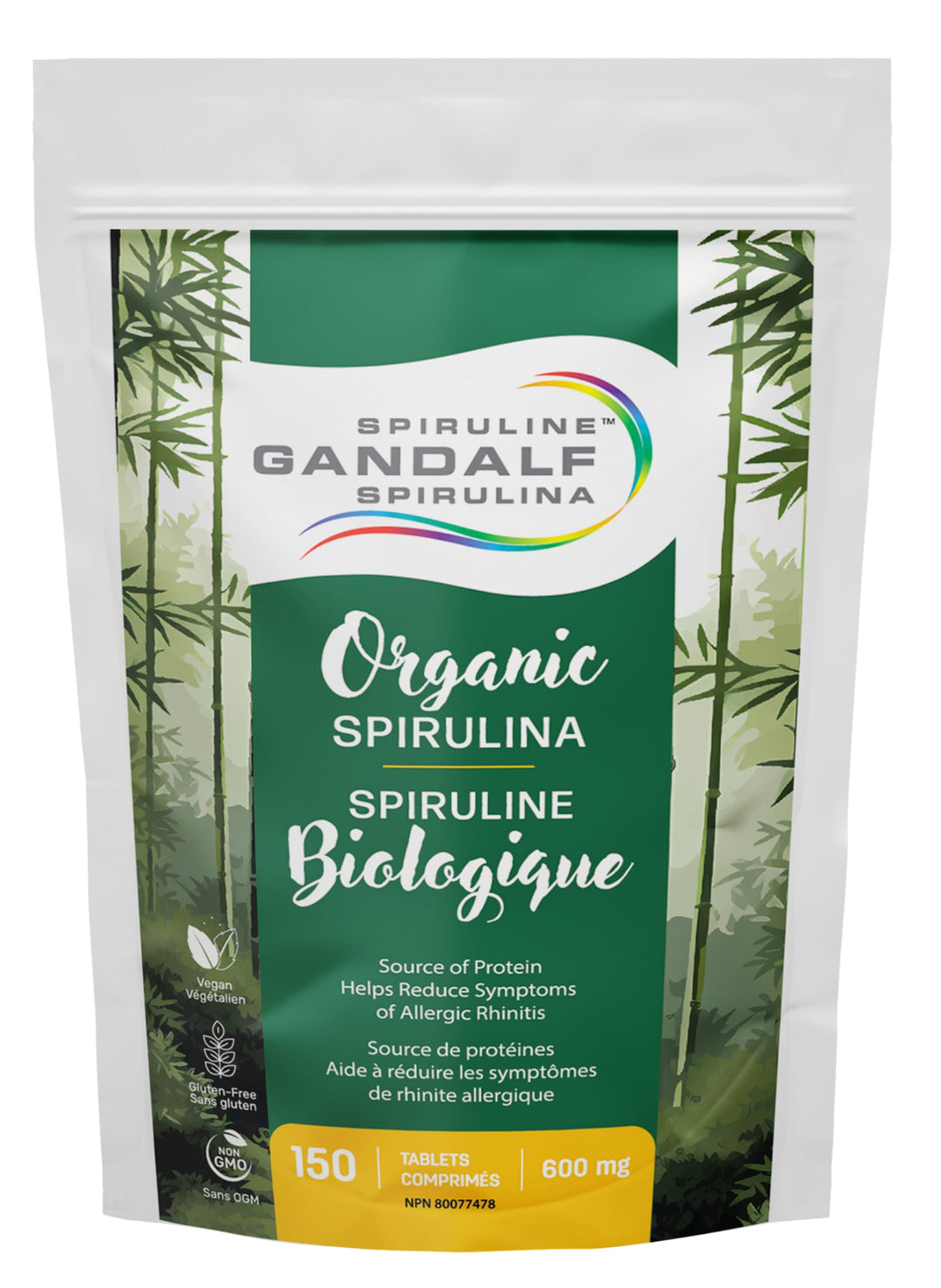Gandalf - Spirulina Organic 600mg, 150 tabs - Gandalf