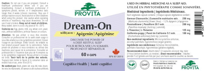 Provita - Dream-On with Apigenin 60 caps - Provita