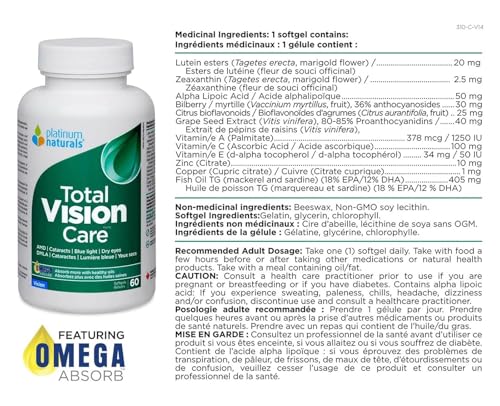 Platinum Naturals - Total Vision Care (30sg 12)