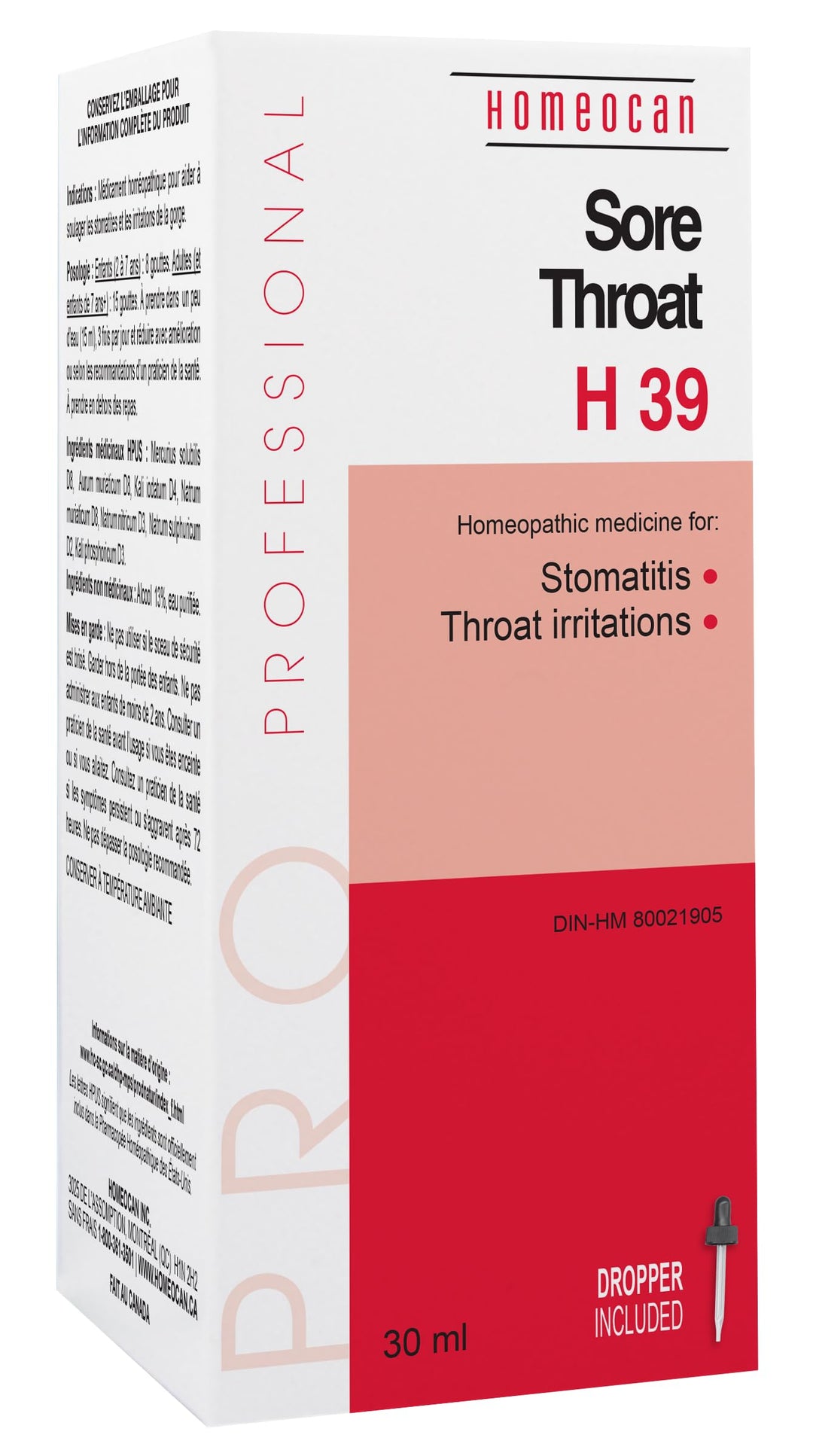 Homeocan - H39 Sore Throat Drops (30ml 12)
