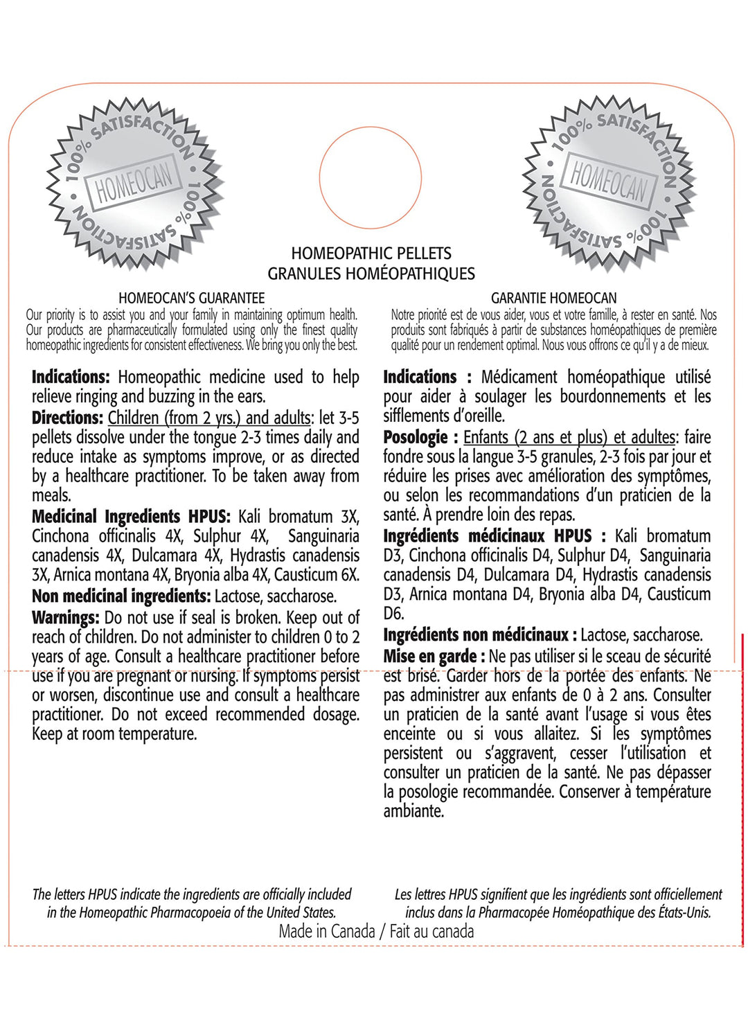 Homeocan - Tinnitus Pellets (4g 12)