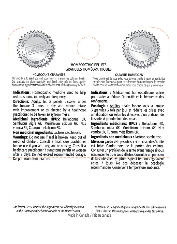 Homeocan - Snore No More Pellets (4g 12)