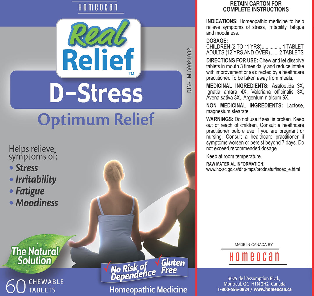 Homeocan - Real Relief D-Stress Tablets (60tab 12)