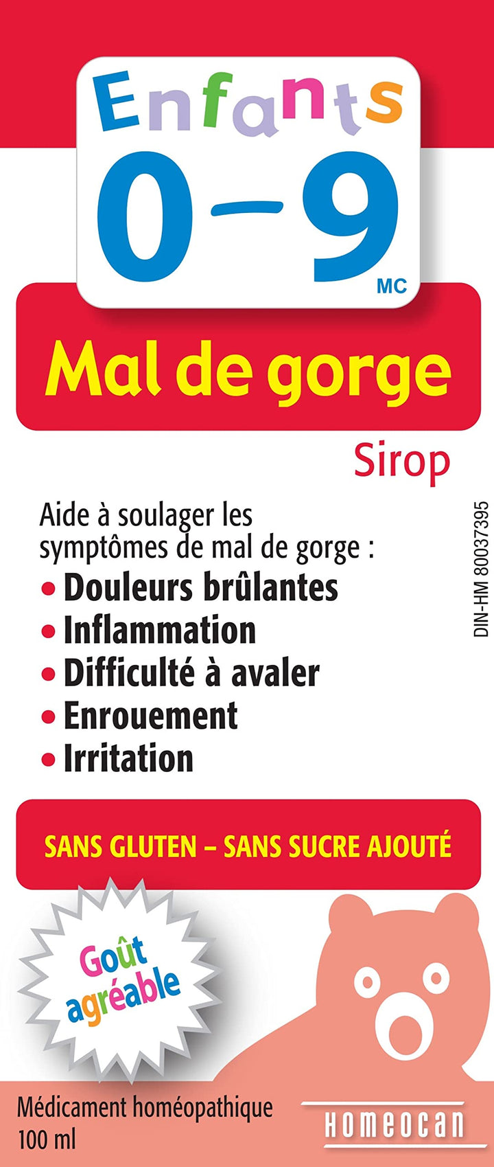 Homeocan - Kids 0-9 Throat Ease (100ml 12)