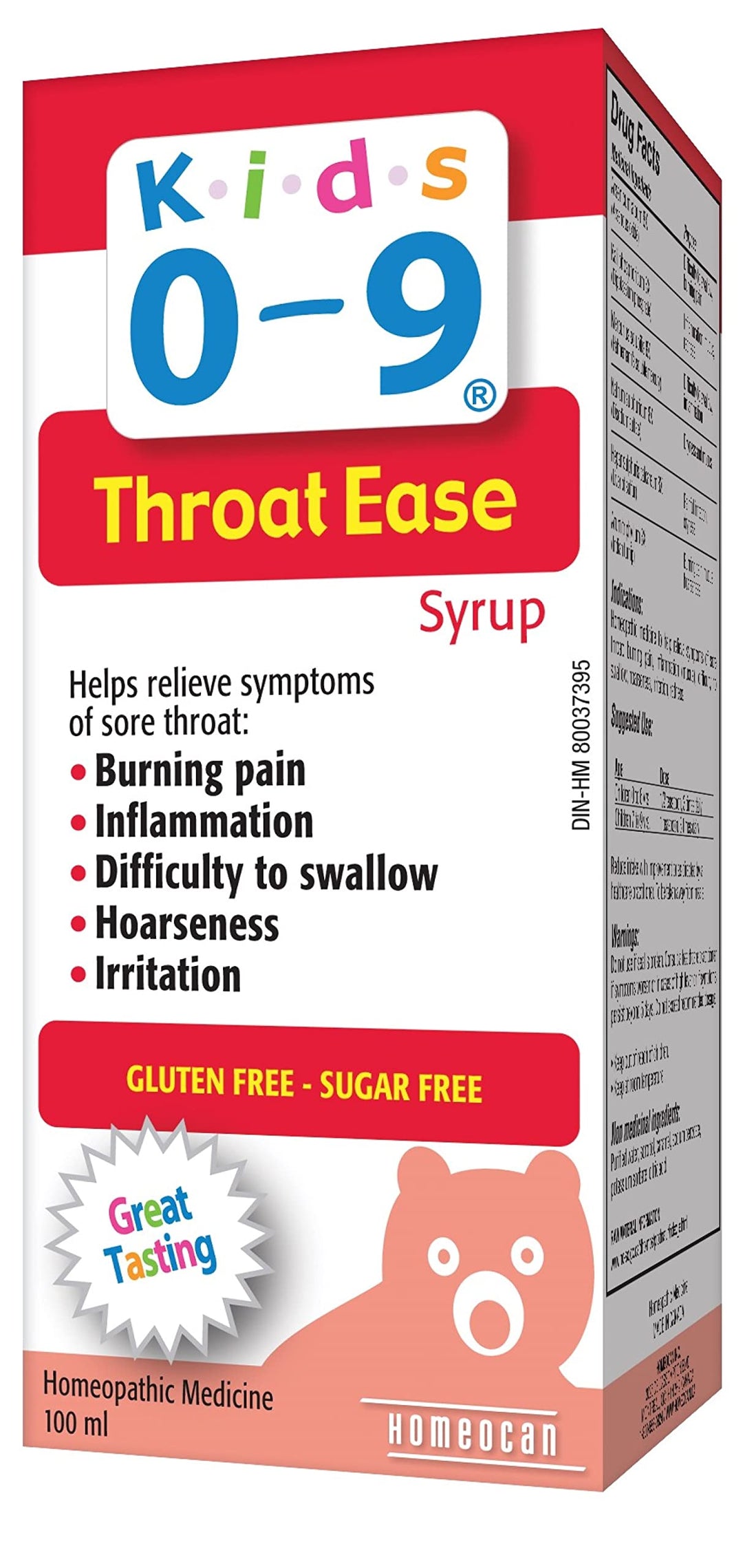 Homeocan - Kids 0-9 Throat Ease (100ml 12)