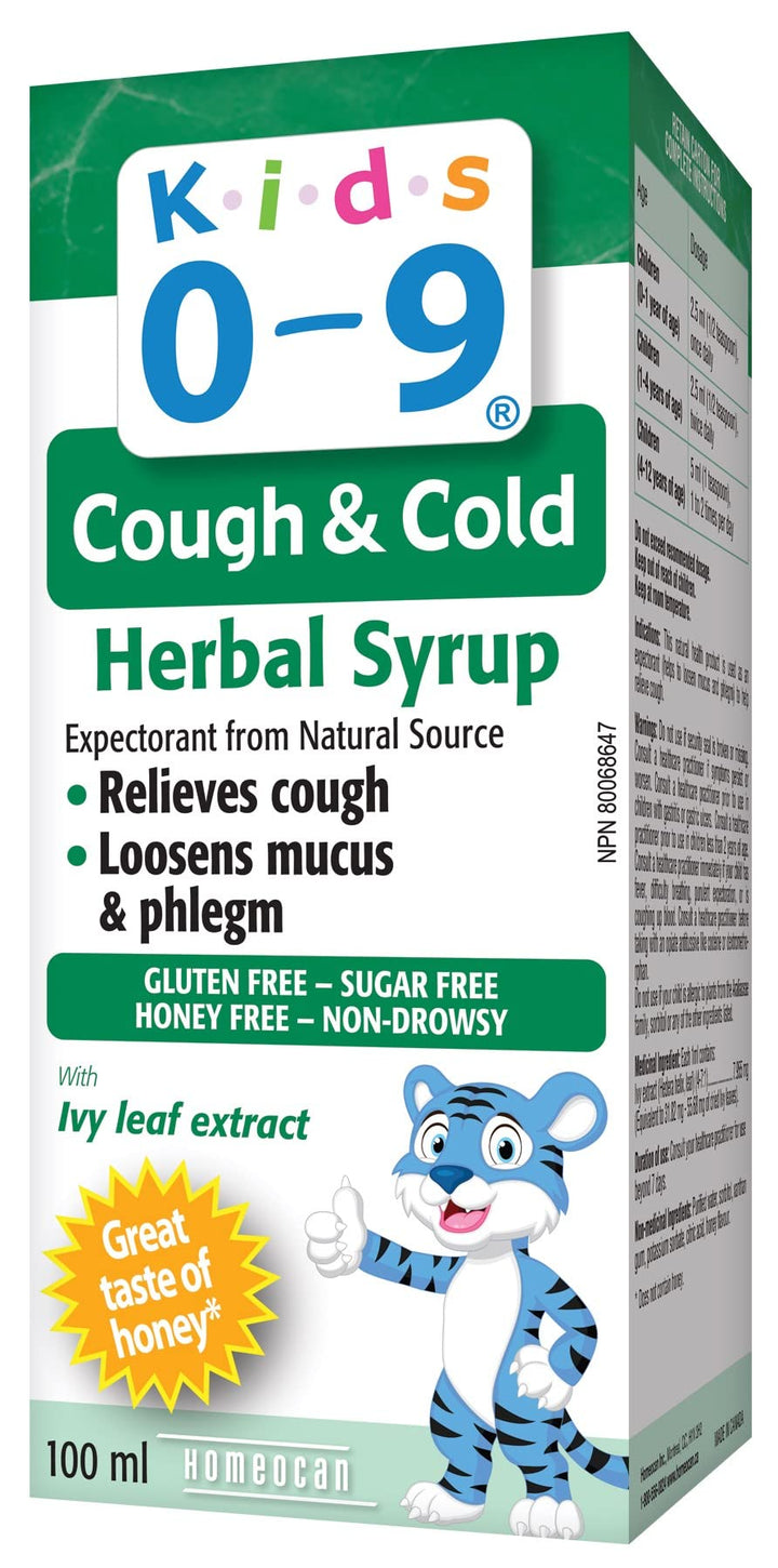 Homeocan - Kids 0-9 Cough& Cold Herbal Syrup (100ml 12)