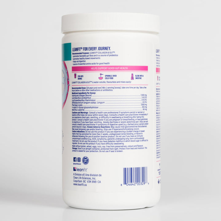 LeanFit - Collagen & Gut - Unflavoured (250g 8)