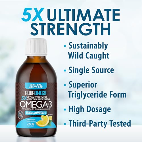 AquaOmega - 5X Ultimate Strength EPA Lemon (225ml 12)