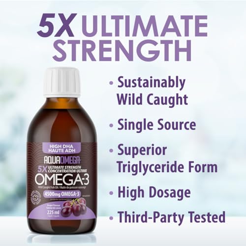 AquaOmega - High DHA 5x - Grape (225ml)