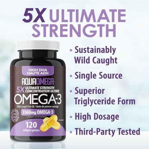 AquaOmega - 5X Ultimate Strength DHA Softgels (120sg 12)