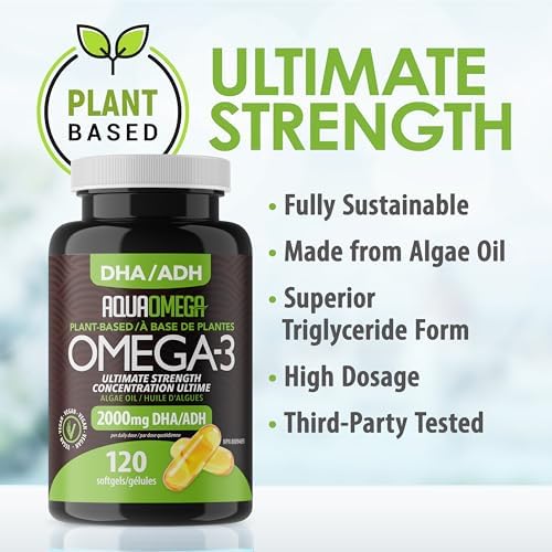 AquaOmega - DHA Algae Oil Softgels (120sg 12)