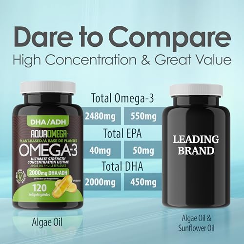 AquaOmega - DHA Algae Oil Softgels (120sg 12)