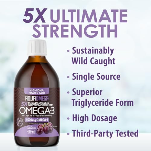 AquaOmega - High DHA 5x - Grape (450ml)