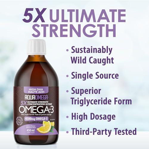AquaOmega - High DHA 5x - Lemon (450ml)