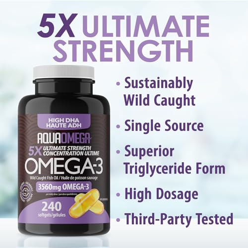 AquaOmega - 5X Ultimate Strength DHA Softgels (240sg 12)
