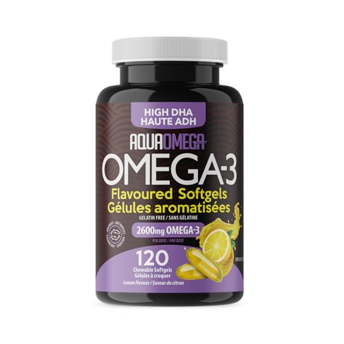 AquaOmega - High DHA Chewable Softgels Lemon (120sg)