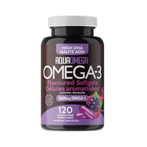 AquaOmega - High DHA Chewable Softgels Grape (120sg)