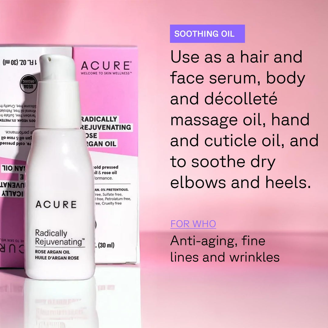 Acure - Rejuvenating Rose Argan Oil (30ml 12)