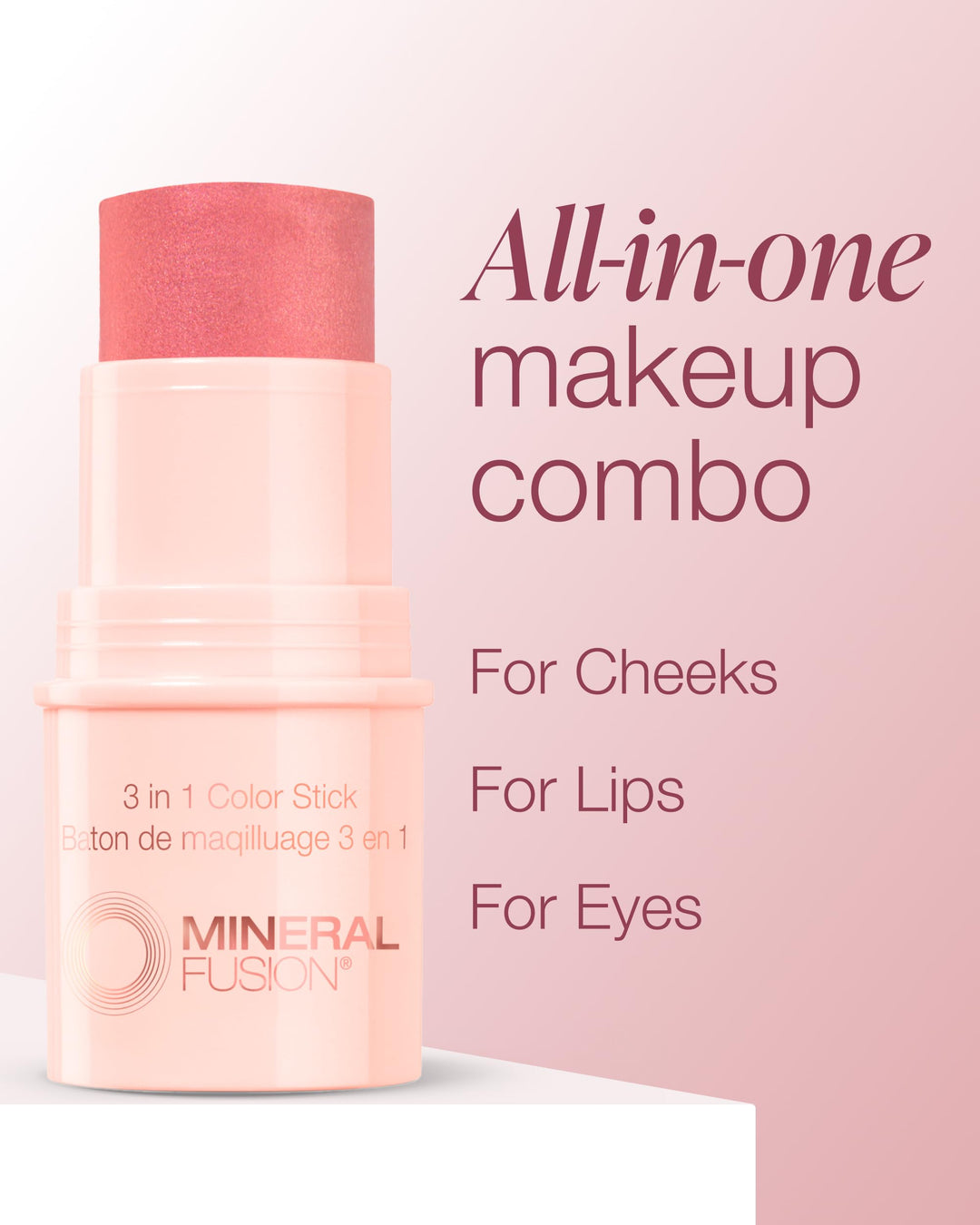 Mineral Fusion Natural Brands - 3-In-1 Color Stick Rosette (4.5g 12)