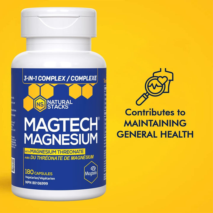 Natural Stacks - Magtech - Magnesium Complex (180vcap 12)
