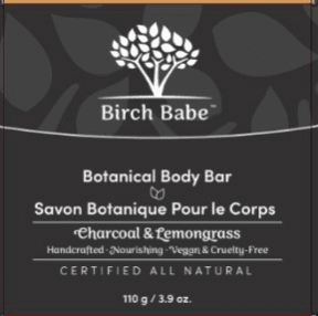 Body Bar- Charcoal & Lemongrass - Image 2