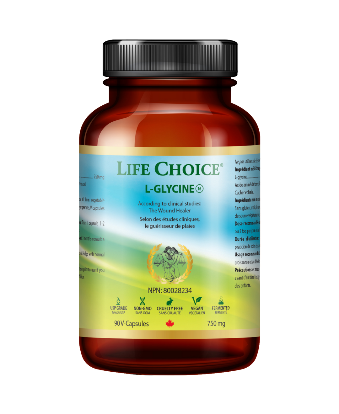 Life Choice - L-Glycine 750mg, 90vcaps - Image 1