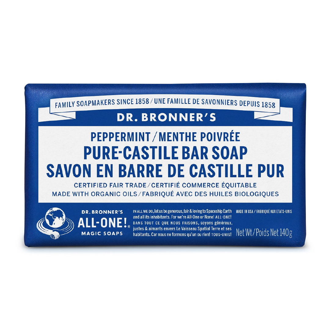 Dr. Bronner's Peppermint Pure Castile Bar Soap