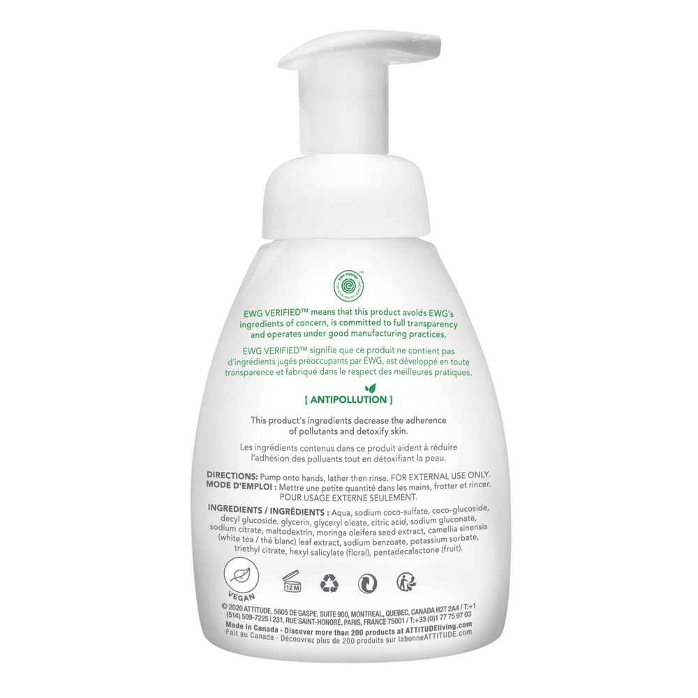 Attitude Foaming Hand Soap -White Tea Leaves