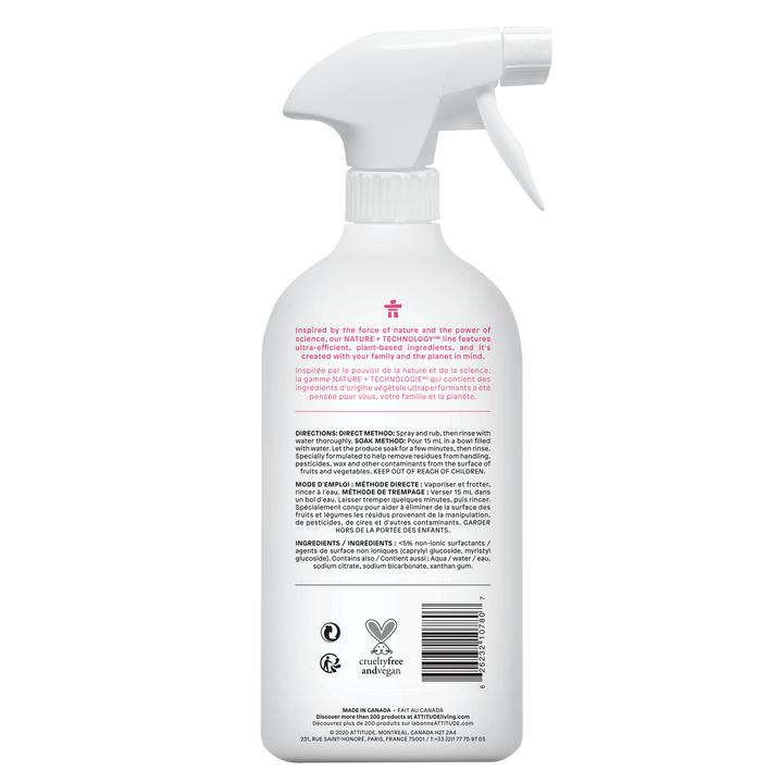 Attitude Fruit & Vegetable Wash Frag.-Free