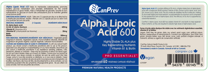 Alpha Lipoic Acid 600mg