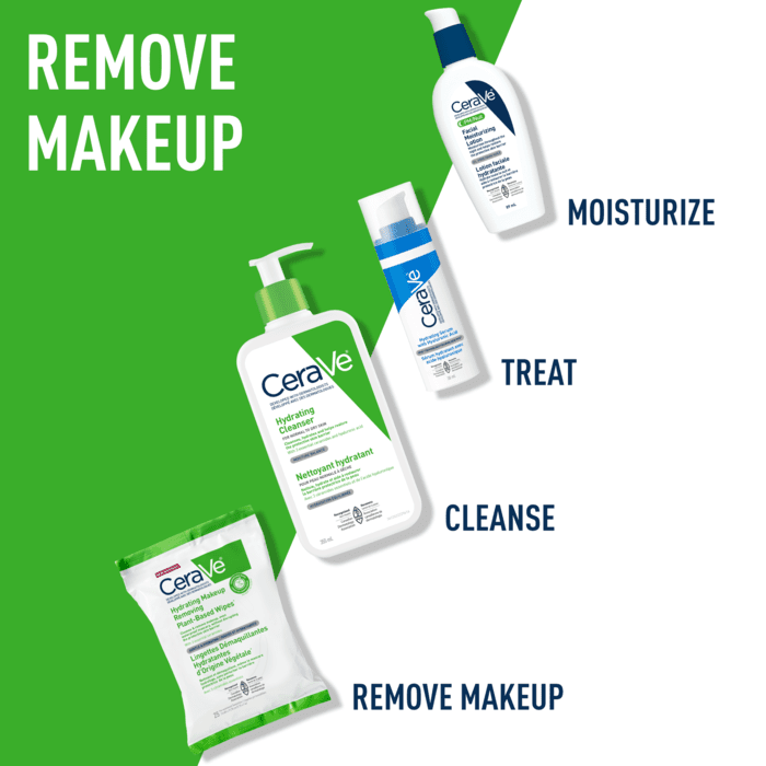 CeraVe Hydrating Makeup Removing Plant-Based Wipes