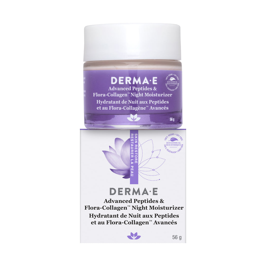 Derma E Adv. Peptide Flora-Collagen Ngt CrmDERMA-E - Advanced Peptides & Flora-Collagen Night Moisturizer - 2 oz.