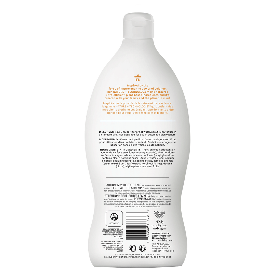 Attitude Dishwashing Liquid-Citrus Zest