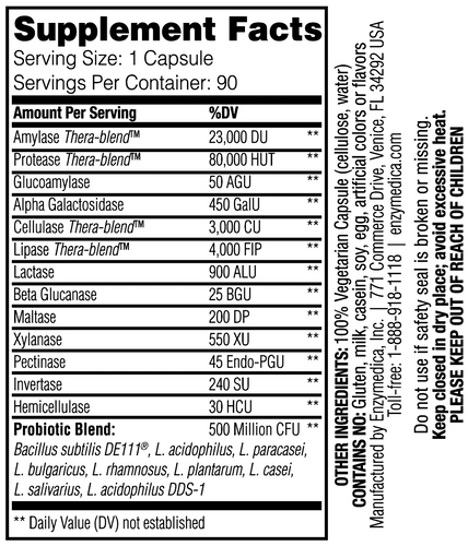 Enzymedica Digest Gold with Probiotics, 90 caps