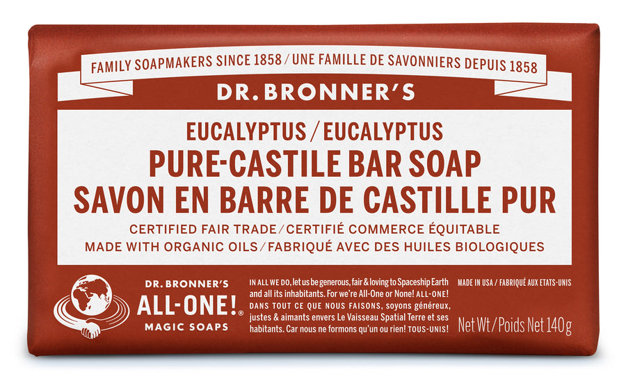 Dr. Bronner's Eucalyptus Pure-Castile Bar Soap