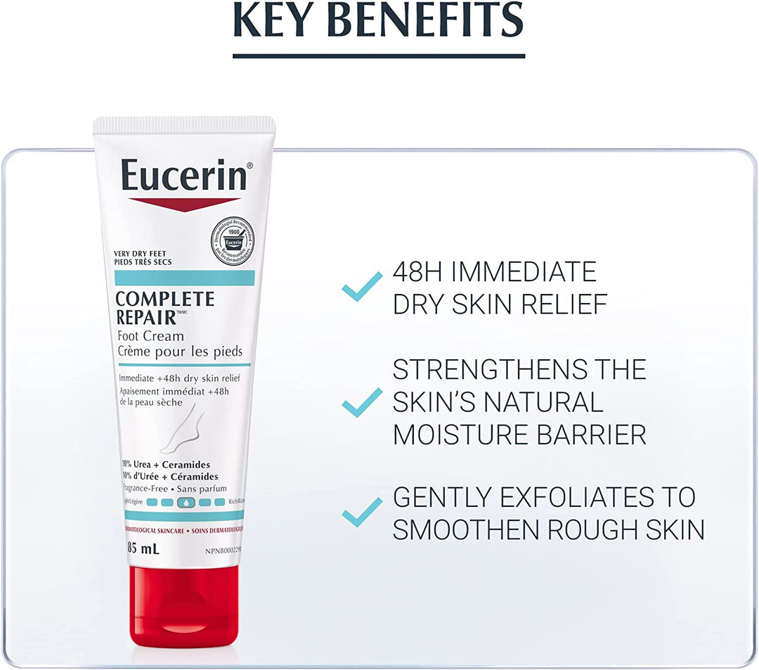 Eucerin Complete Repair Moisturizing Foot Cream, 85ml