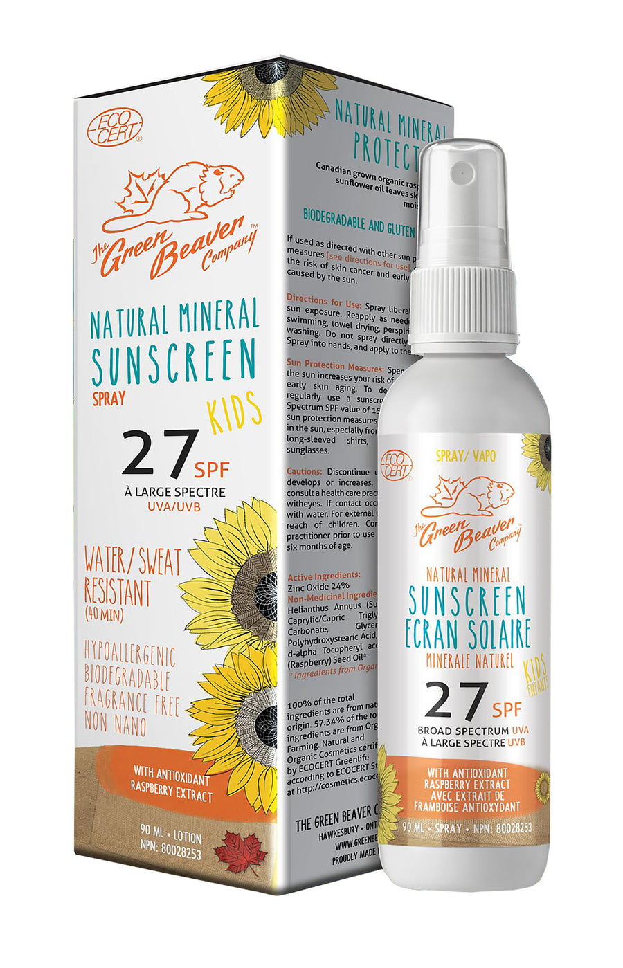 Green Beaver SPF 27 Kids Natural Sunscreen Spray