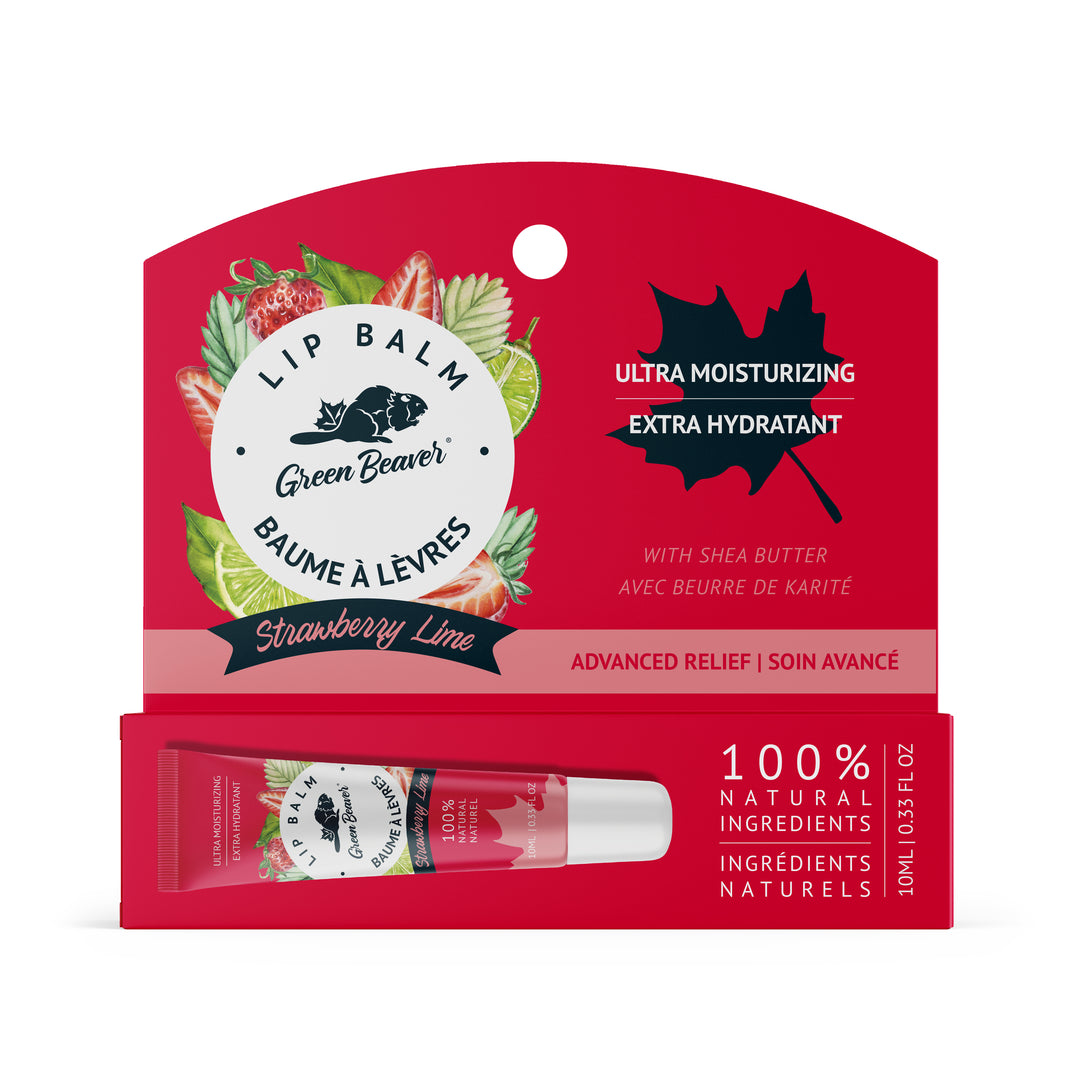 Green Beaver Strawberry  Lime Lip balm