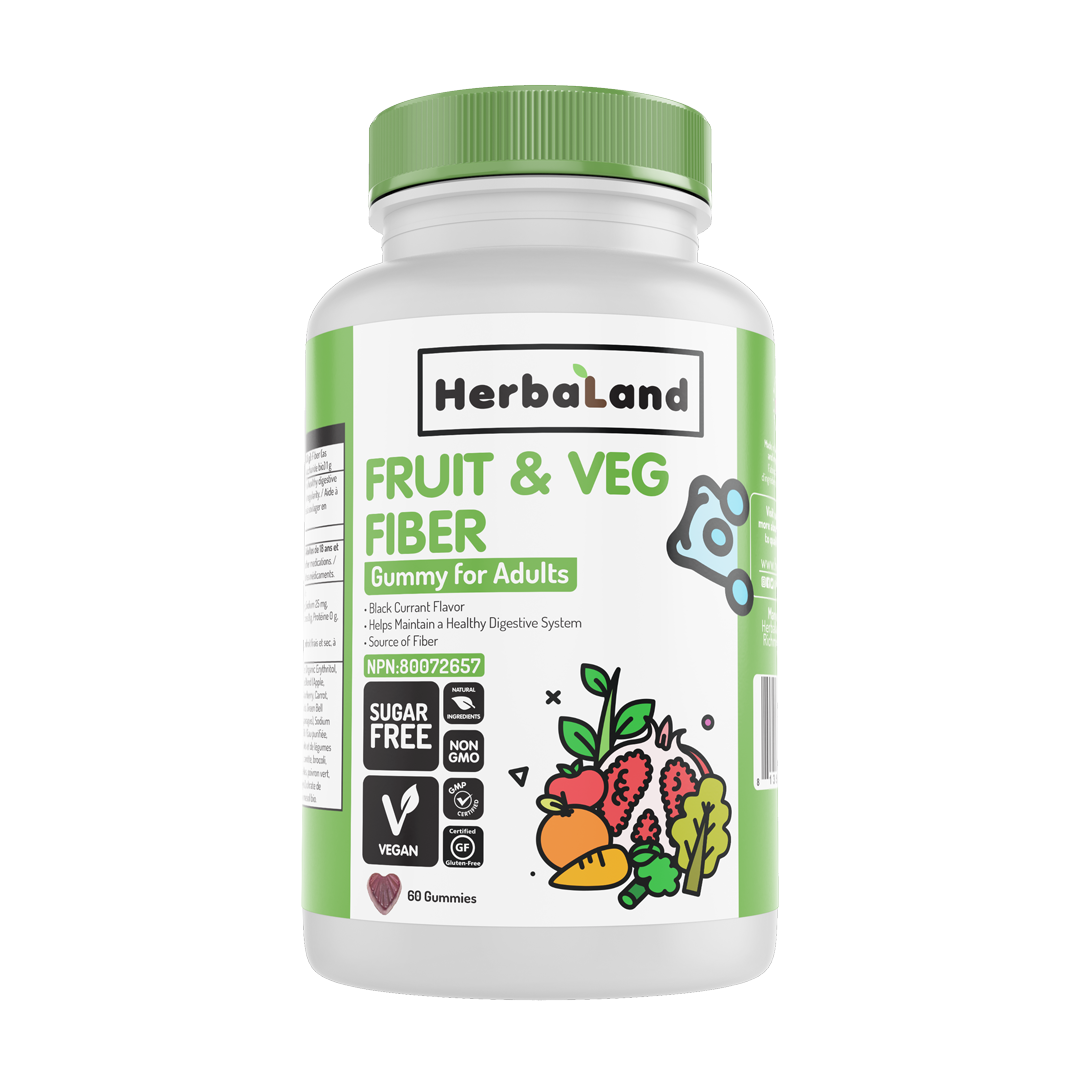 Herbaland Gummy For Adults: Organic F,V&Fiber