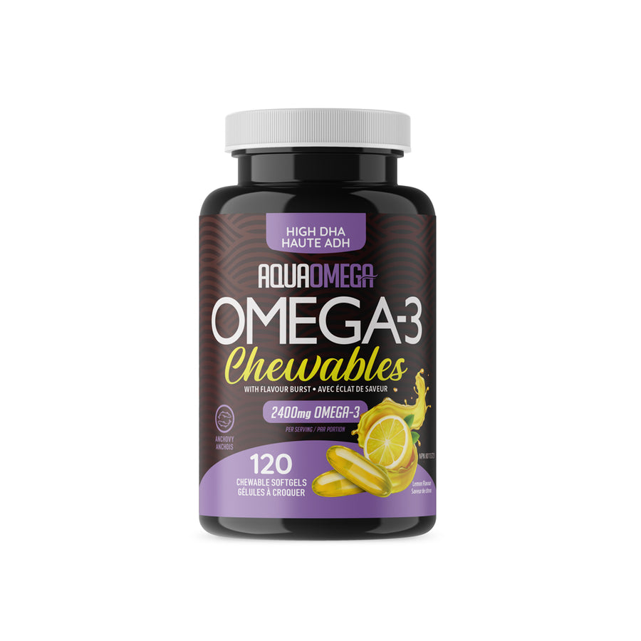 AquaOmega High DHA Chewables Lemon