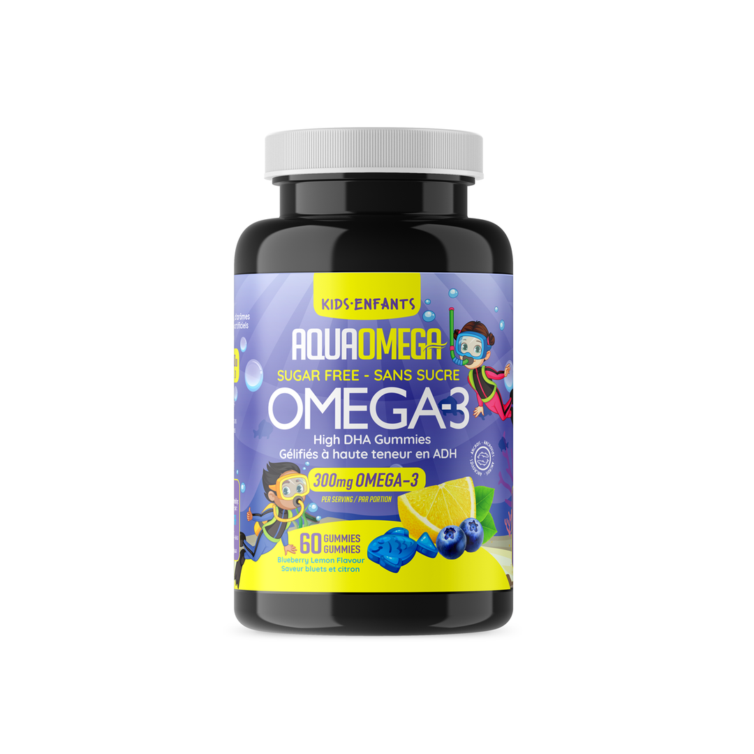 AquaOmega High DHA Kids Gummies Blueberry